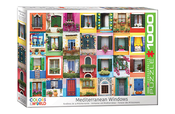 پازل هزار تکه یوروگرافیک آلمان مدل پنجره های مدیترانه ای Mediterranean Windows