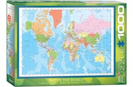 پازل یوروگرافیک آلمان مدل نقشه جهان Modern Map of the World